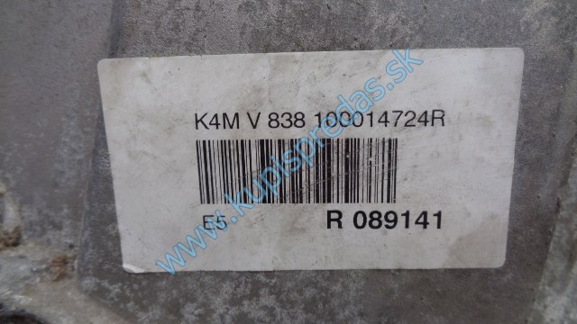 motor na renault fluence 1,6i 16V K4M V838, K4M838, , 82KW